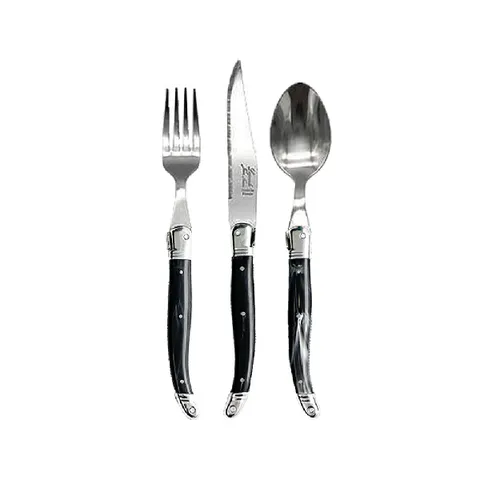 장네론 라귀올 테이블 양식기 마블 블랙 1인 세트 (3p)