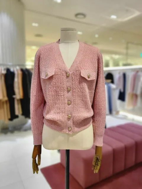 [현대백화점] JIGOTT 지고트 [JRAE1CD533] 스팽글 브이넥 가디건