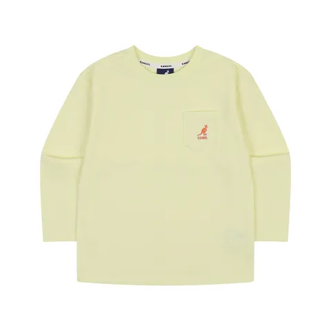 [현대백화점] [캉골키즈] (ARACRT00010YE) 포켓 로고 롱슬리브 티셔츠 RA 0001 옐로우 +할인쿠폰