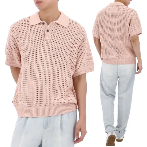 오베이 폴로 반팔 니트 151000104 PALE PINK +할인쿠폰
