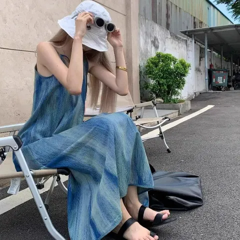 원피스 OPS 홈웨어 바캉스룩 민소매 빈티지 나시 +할인쿠폰