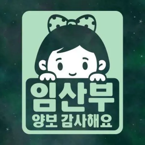 아트박스/리틀메테오 임산부 차량 스티커 LMCC-018 임산부 니콜