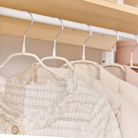 [제넥스] 강철 논슬립 슬림 옷걸이 25개 세트 (아이보리/블랙)