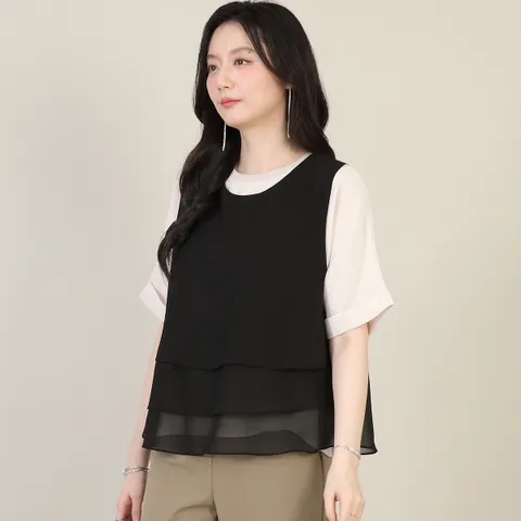캉캉 쉬폰 조끼