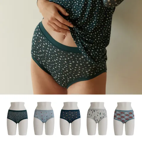라페어 별 헤는 밤 나염 인견 팬티 5종 세트 LWWFW243-MT