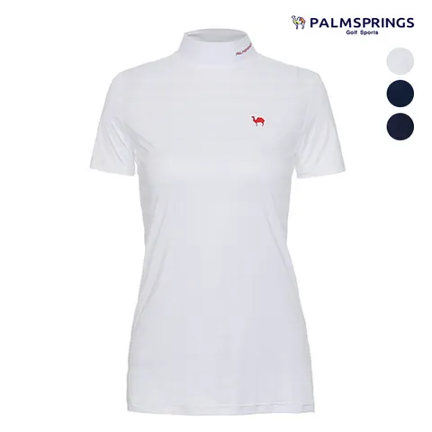[팜스프링스] 여성 나일론 폴라 반팔 티셔츠