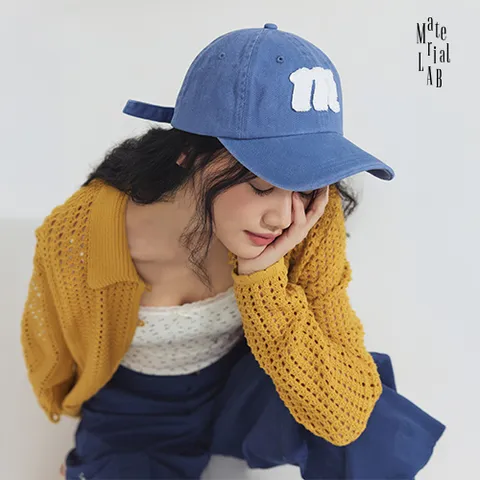 [NEW STANDARD]머티리얼랩 26SS 피그먼트 아플리케 볼캡