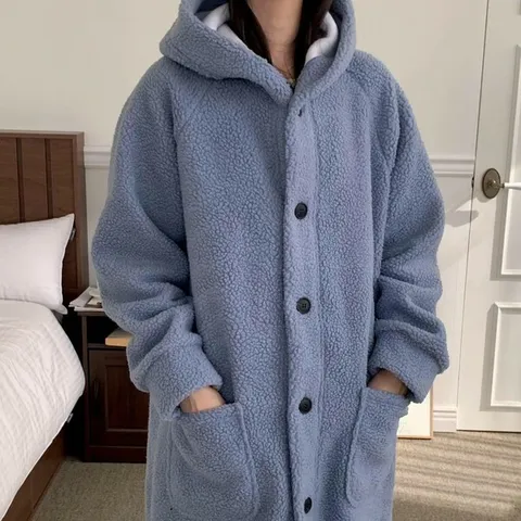 [하프클럽/다잇템]여자 라글란 양털 FW 후디 큰사이즈 코트