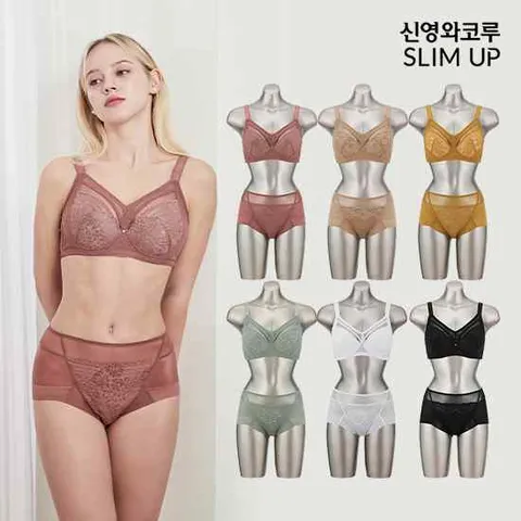 [신영와코루] 슬림업 퍼펙트커버 브라팬티 12종_C46