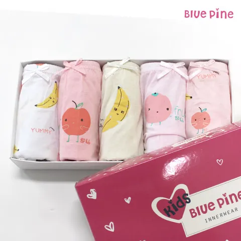 [다양한 디자인 합리적인 가격 아동팬티/내의/런닝][블루핀]순면 여아동 팬티_0067 (아동삼각/여아/5매입팬티)