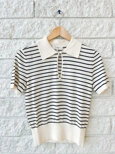 해외배송 프레임 반팔 티셔츠 더 키홀 폴로 크림 멀티 +할인쿠폰
