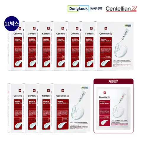 마데카 더마마스크3 인텐시브포뮬러(10매입) 11박스 + (체험분) 마데카 더마마스크3 인텐시브포뮬러 1매