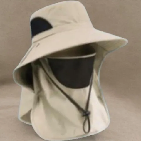 |CCC21A2|남녀공용 방풍 햇빛 차단 모자와 탈부착 마스크 세트