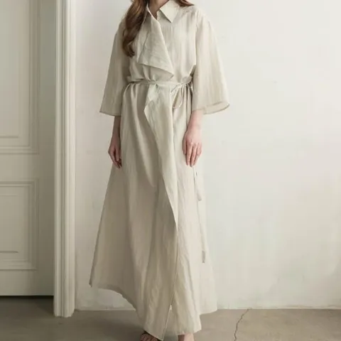 아트박스/신상오픈런 빅카라 칠부통소매 루즈핏 로브원피스 셔츠핏 +할인쿠폰