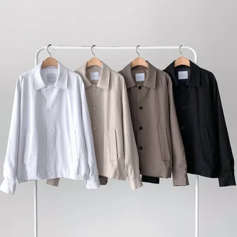 여자 프렌치카라 린넨봄버 펌킨 오피스룩 봄여름 자켓