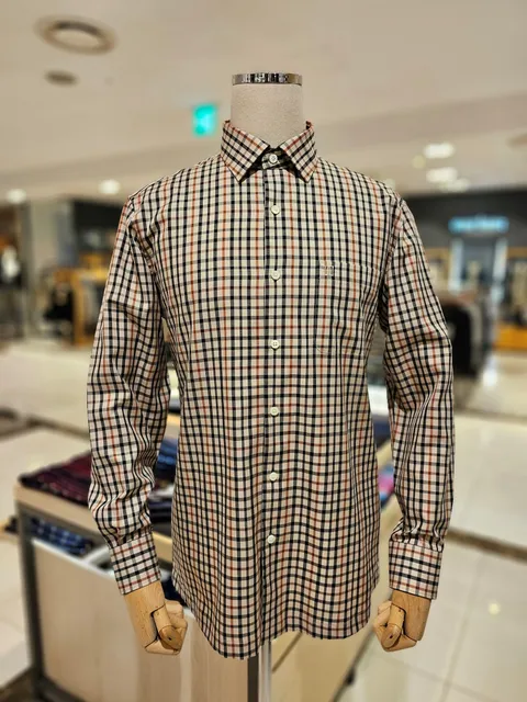 [현대백화점] 25년 닥스 긴팔 캐주얼 셔츠 면100 A1SHCL140-I1 (양말증정) 베이지 레귤러 핏 123 +할인쿠폰