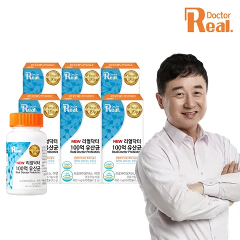 [1개월+쇼핑백증정][리얼닥터] 100억 유산균 400mgx30캡슐 6개 / 포스트바이오틱스+1개월(30캡슐)