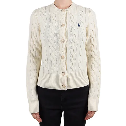 폴로랄프로렌 25FW 여성 케이블 울 캐시미어 가디건 오센틱크림 211972104 002 +할인쿠폰