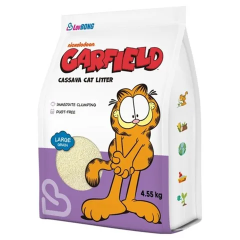 가필드 고양이모래 카사바 천연성분 모래 퍼플(굵은입자) 4.55kg