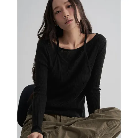 [에잇세컨즈] 레이어드 풀오버  블랙 (125851MB15) +할인쿠폰