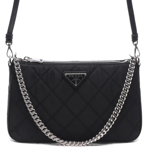[프라다] 23FW 여성 나일론 퀼팅 체인 크로스백 (1BH026 2AS3 F0002 V OOM 23F) +할인쿠폰