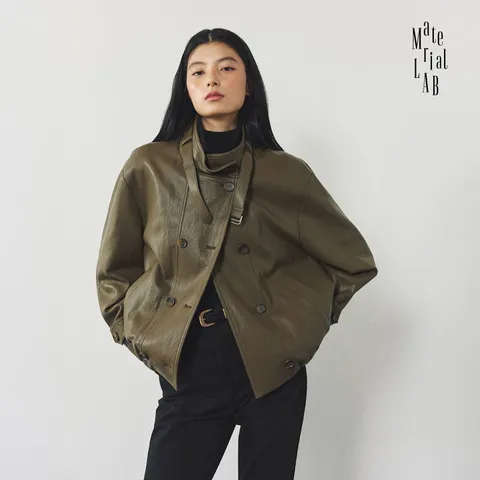 머티리얼랩 26FW FAUX레더 멜로우 트렌치 자켓 - 현대Hmall