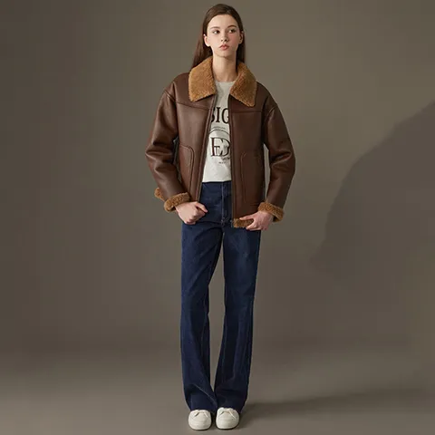 [6만원 인하 론칭가 159000원] 리오벨 호주산 양모 100% faux 무스탕 하프 코트 - 현대Hmall