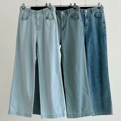 여성 세미와이드 히든밴드 편한 클래식 여름청바지