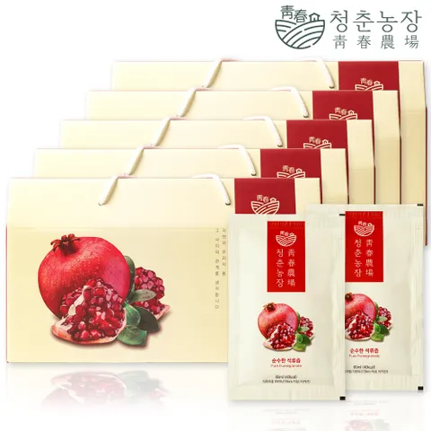 청춘농장 순수한 석류즙 5박스 총 150포