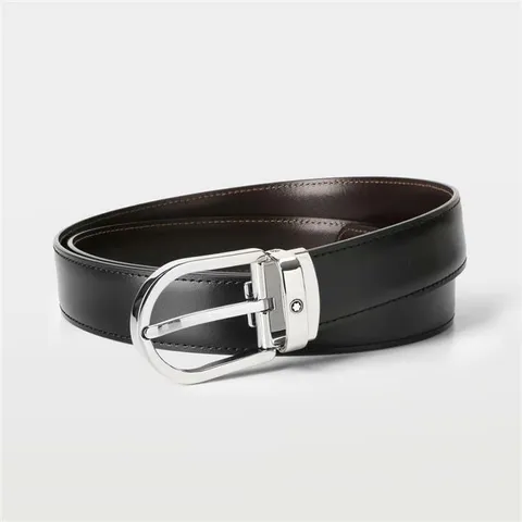 몽블랑 리버시블 남성 레더 벨트 222371