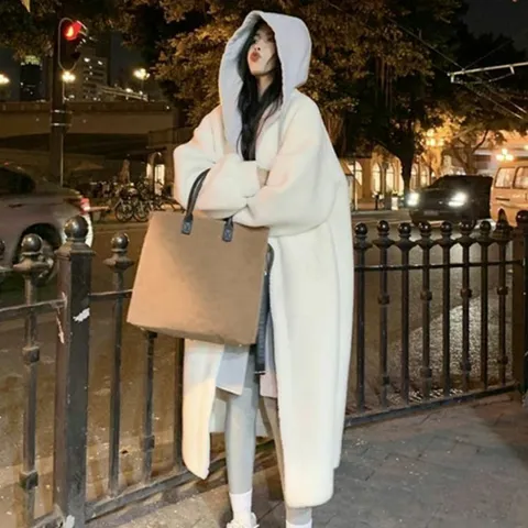 코트 자켓 점퍼 아우터 뽀글이 롱 후드 집업 양털 여성 겨울