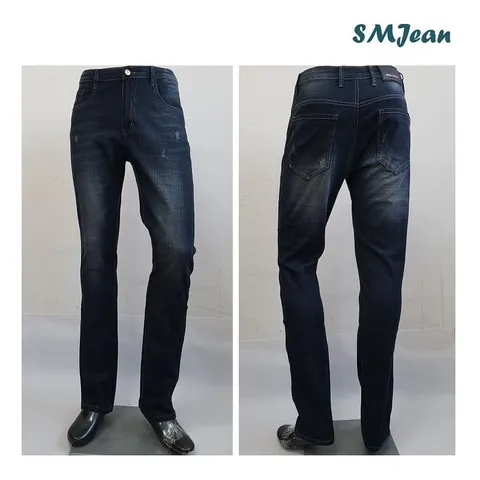 [에스엠진]SMJ122s 스크래치 슬림핏 블랙 남자 청바지 남성 스판 청바지 봄청바지 여름청바지 +할인쿠폰
