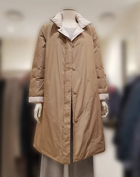 [현대백화점] 리본 리버시블 거위털 패딩코트(RE8-Z0350)