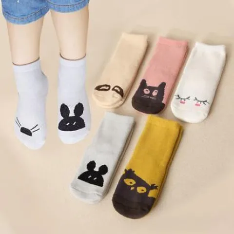 아트박스/엠케이 빼꼼 유아양말 5종세트(0-4세) 203286