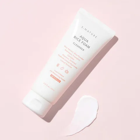 에스네이처 아쿠아 라이스 약산성 클렌징폼 80ml