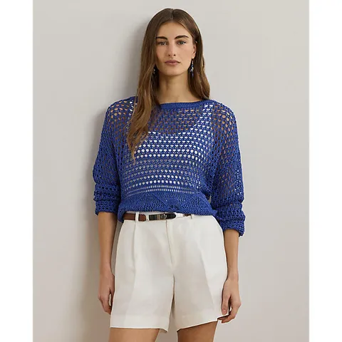 [★폴로랄프로렌 공식 최대 8.5만Hp적립, 다운쿠폰과 카드 혜택 꼭 받으세요★]로렌 랄프 로렌 포인텔레 니트 리넨 블렌드 스웨터(WMLRSWES6820767400) + 최종 결제가 기준 15% 적립