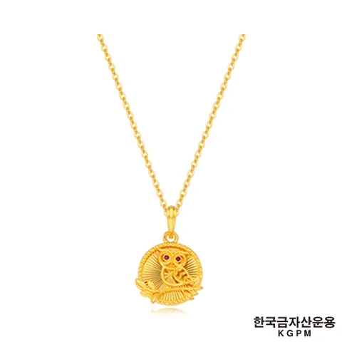 [한국금자산운용] 24K 행운 부엉이 목걸이 - 현대Hmall
