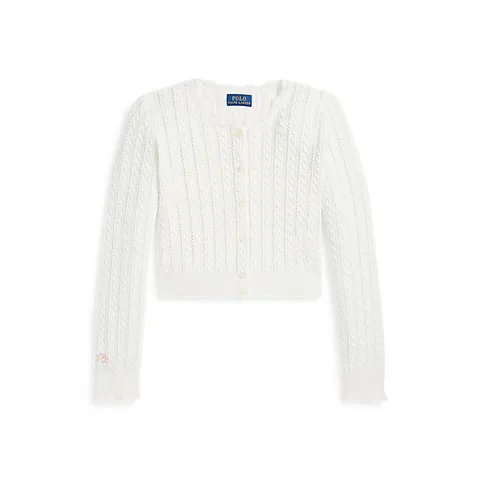 [★폴로랄프로렌 공식 최대 8.5만Hp적립, 다운쿠폰과 카드 혜택 꼭 받으세요★]폴로 키즈 여아 7-16세 포인텔레 니트 코튼 카디건(CWPOSWEG6820526100) + 최종 결제가 기준 15% 적립