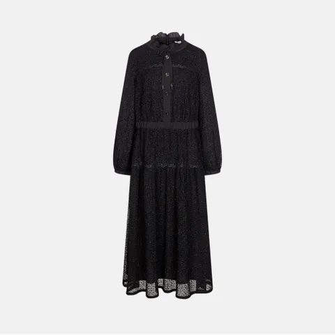 [GIVY] 프릴 카라 레이스 롱 플레어 원피스 GY26S1FRD3199 +할인쿠폰