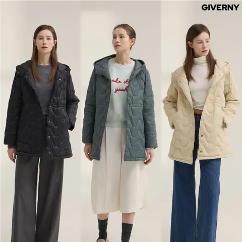 [GIVERNY] 지베르니 하프 경량 패딩코트