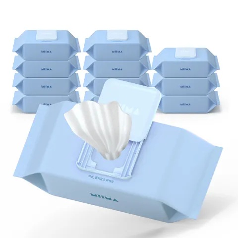 미마 슬라이드 물티슈 블루 72매 (12개입)