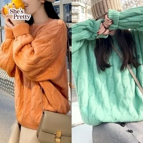 [하프클럽/쉬즈프리티]브릿꽈배기니트
