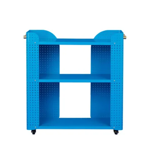 [무케] 피알피알_철제 3단 트롤리 (무소음 바퀴) (WATER BLUE) 거실 수납장