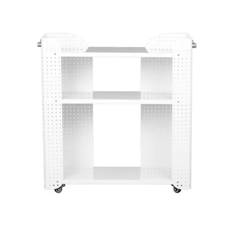 [무케] 피알피알_철제 3단 트롤리 (무소음 바퀴) (IVORY) 거실 수납장