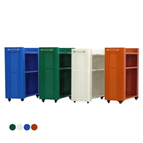 [무케] 피알피알_철제 3단 트롤리 (무소음 바퀴) (4colors) 거실 수납장