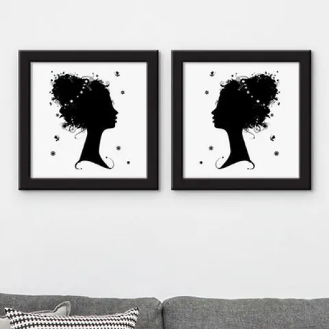 아트박스/꾸밈 cu569-실루엣꽃향기머릿결_좌우반전_액자세트