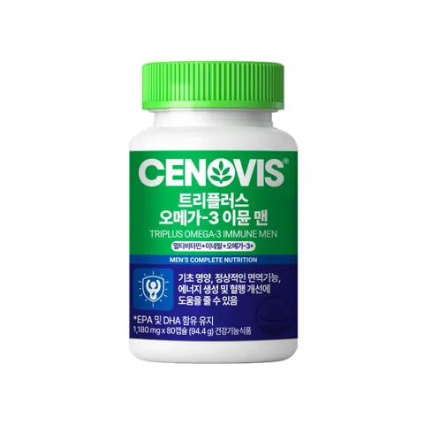 세노비스 트리플러스 오메가3 이뮨 멀티비타민 미네랄 맨 80캡슐
