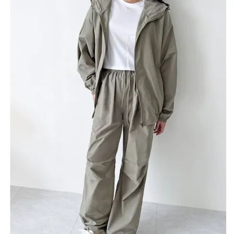 트레이닝복 츄리닝 세트 팬츠 운동복 와이드 조거 바람 막이 여성