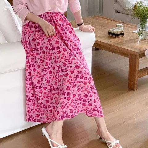 아트박스/신상오픈런 여성 할머니 스타일 꽃 패턴 빅사이즈 밴딩 +할인쿠폰