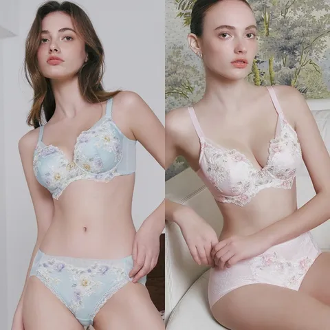 [현대백화점] [와코루] AB컵 플로럴 루미너스 브라+백레이스 팬티세트 WBRC261/WPTC261A